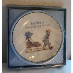 VTG Holly Hobbie American Greetings Lasting Treasures 4" Porcelain Plate NIP